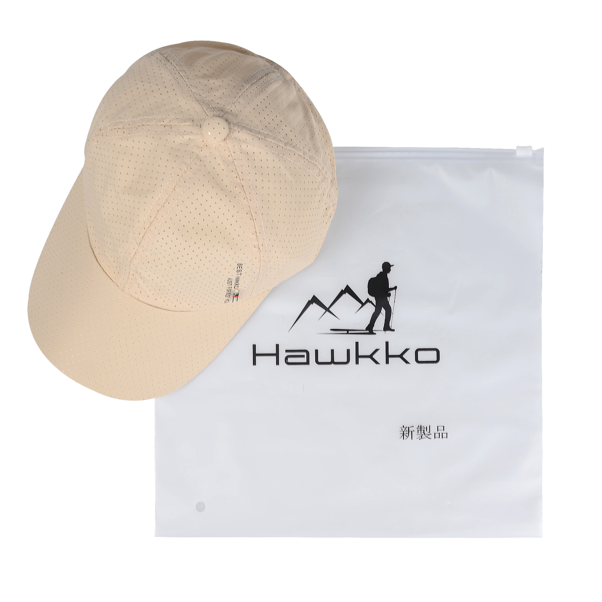 Hawkko Summer Baseball Cap Cooling Mesh Hat Adjustable Breathable Lightweight Cap Hat for Cycling Running Fishing Outdoor(Khaki)